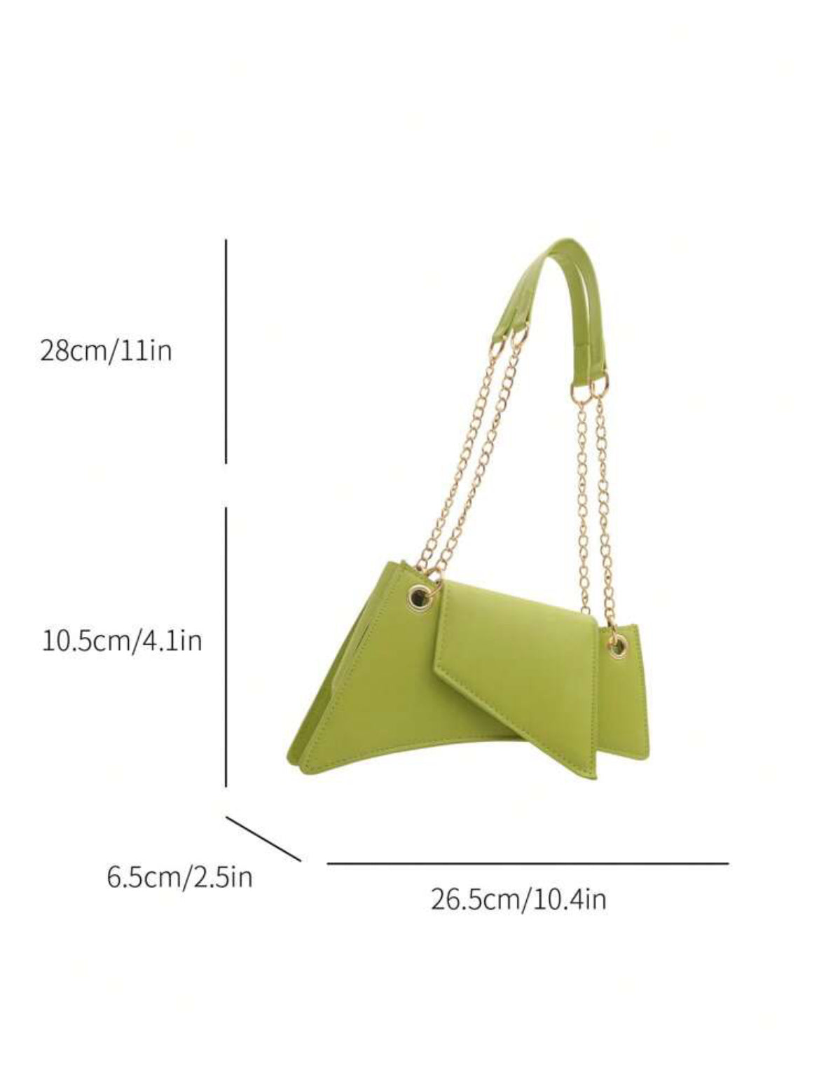 Geometric flap shoulder bag